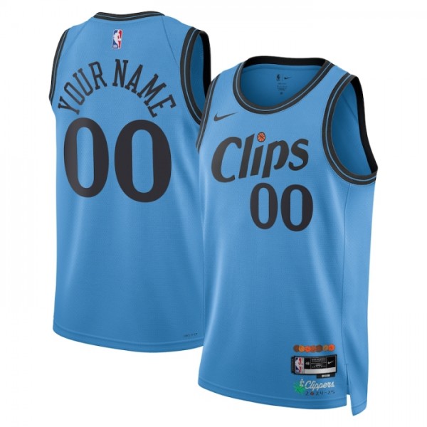 Los Angeles Clippers Trikot Benutzerdefinierte Nike 2024-25 City Edition Blau Swingman - Herren